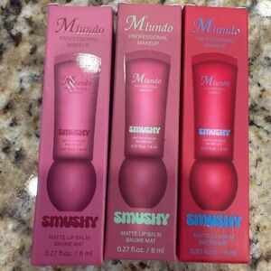 Matte Lip Balm Set - Pink, Red, Purple